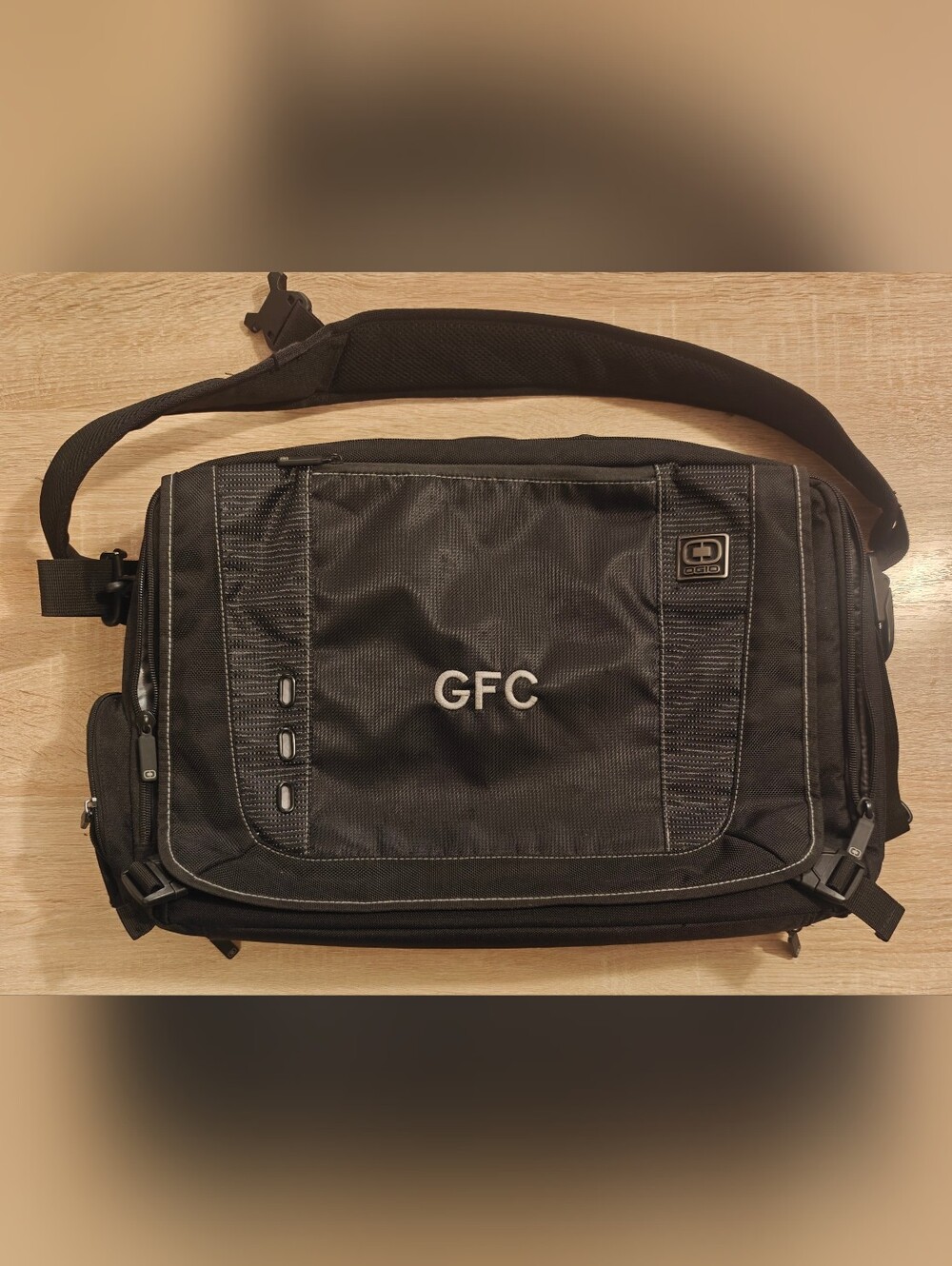 OGIO Black Men’s Messenger Bag with GFC Monogram Extra Large